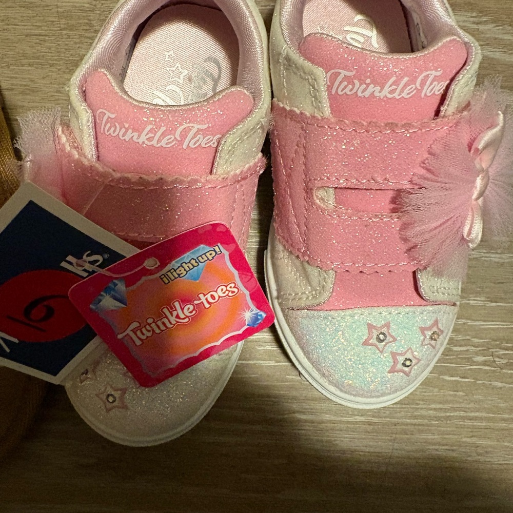 Pink and White Kids Shoes